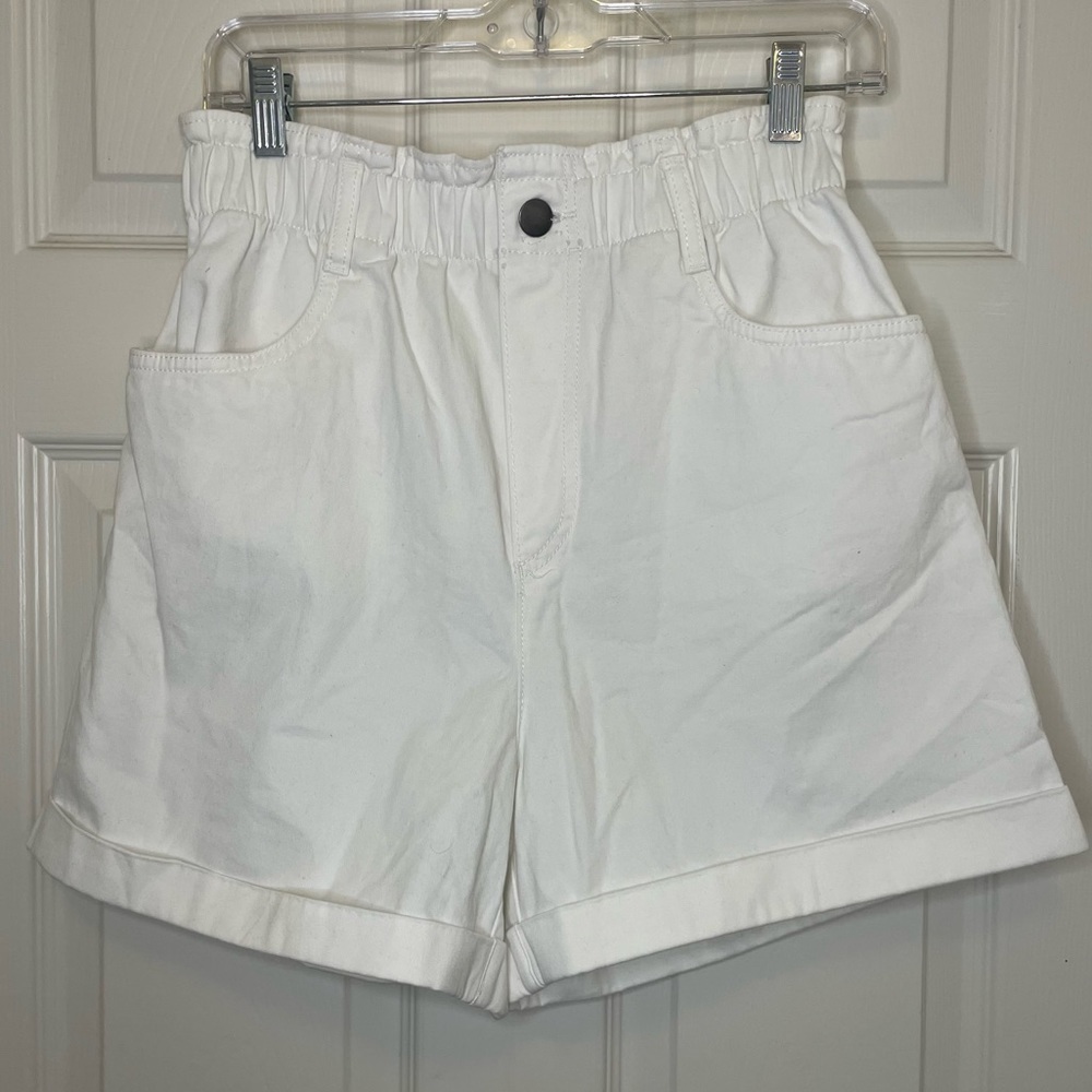 NWT White Paperbag Shorts